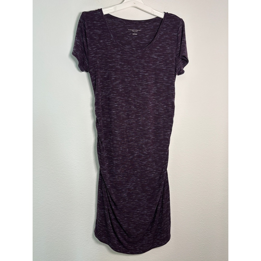 Liz Lange Maternity Target Purple Space Dye Ruched Side‎ Bodycon Dress Medium